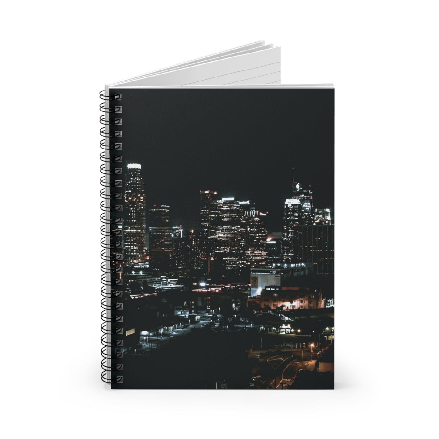 Aerial Landscape - LA Skyline At Night Spiral Notebook