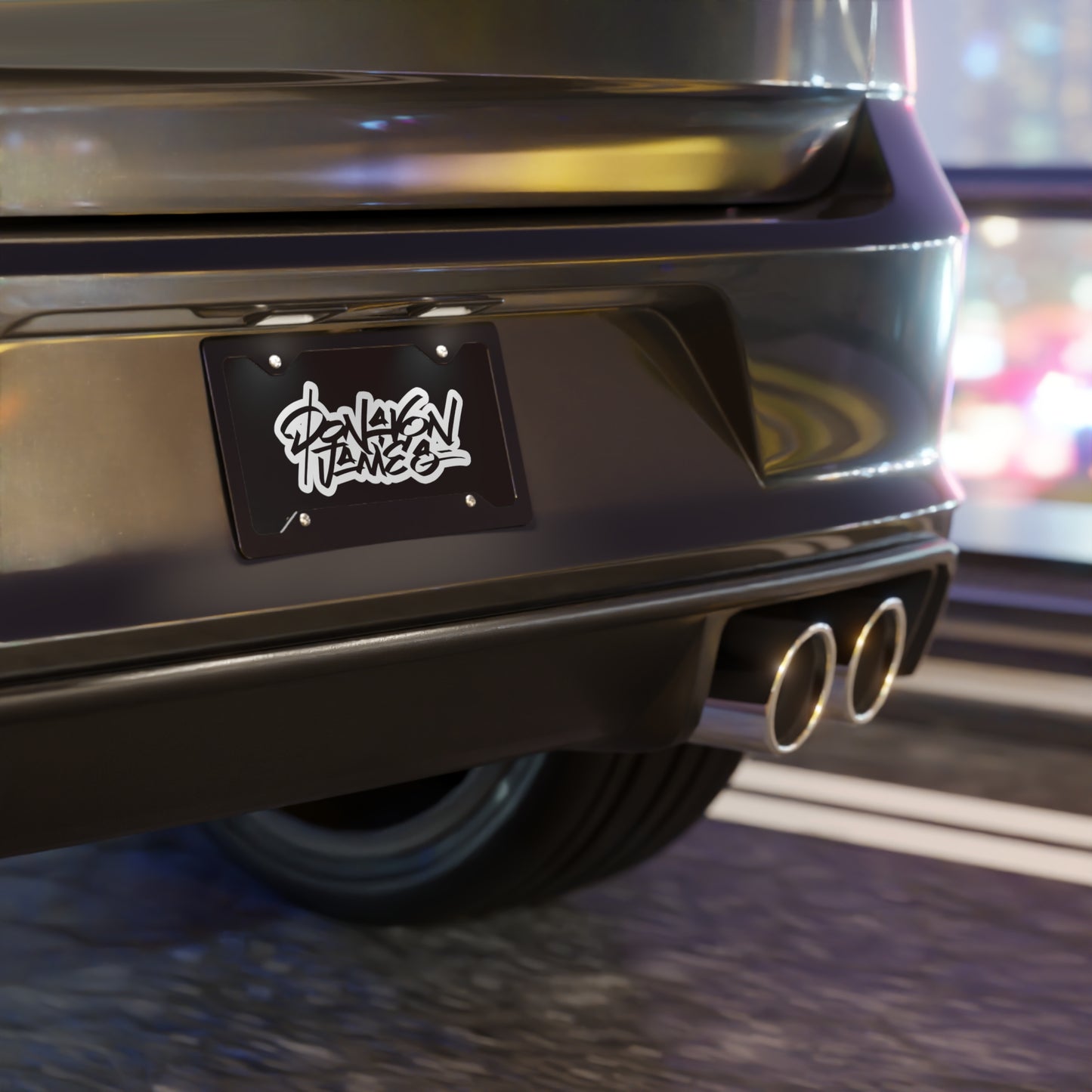 Donavon James Outline Logo Vanity Plate