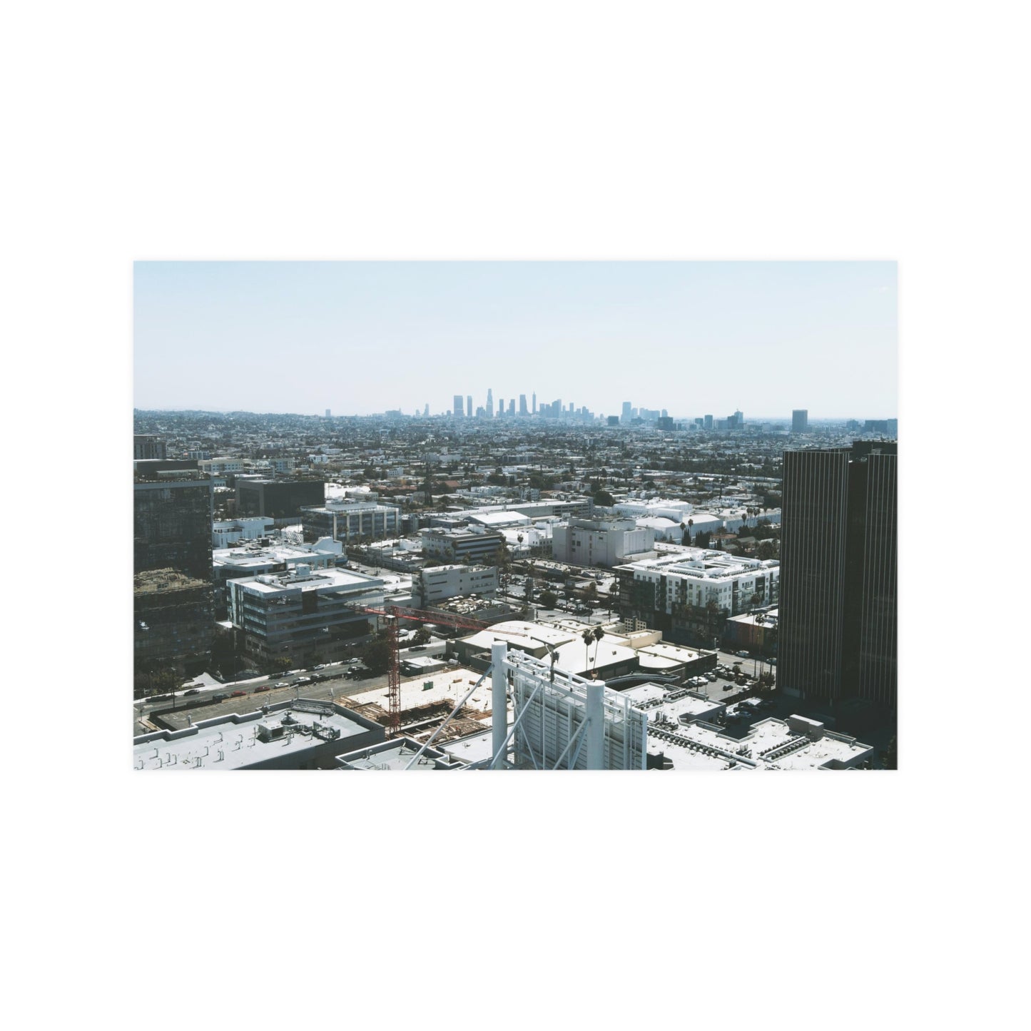 Aerial Landscape - LA Daytime Skyline Poster 36" x 24"