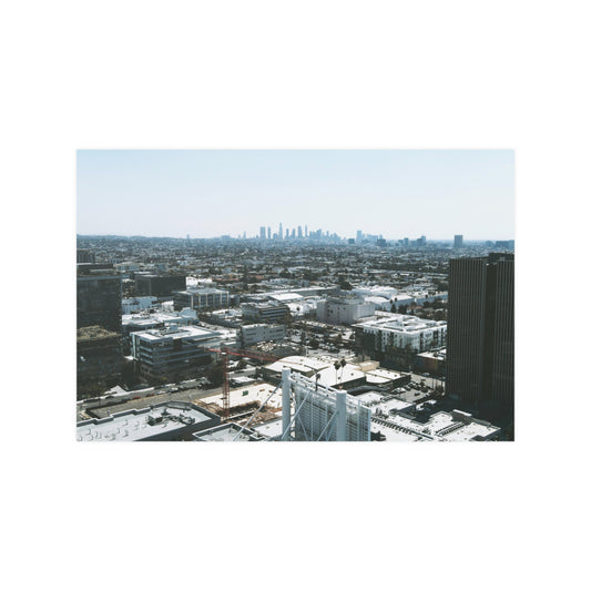 Aerial Landscape - LA Daytime Skyline Poster 36" x 24"