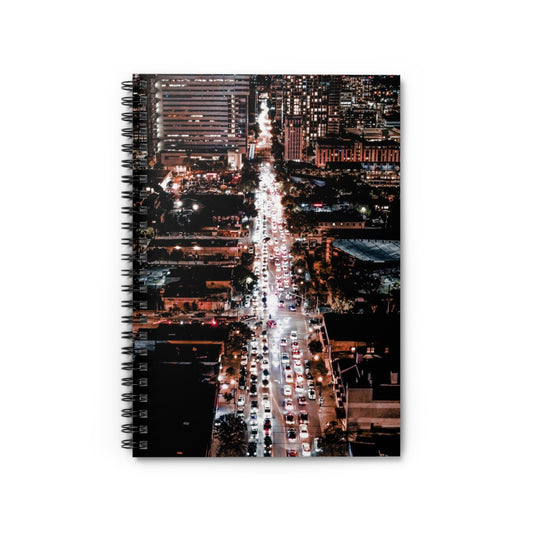 Aerial Landscape - Downtown San Jose Skyline At Night Spiral Notebook