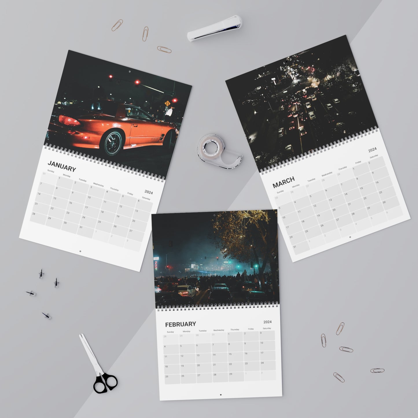 Automotive Street Gallery Calendar (2024)