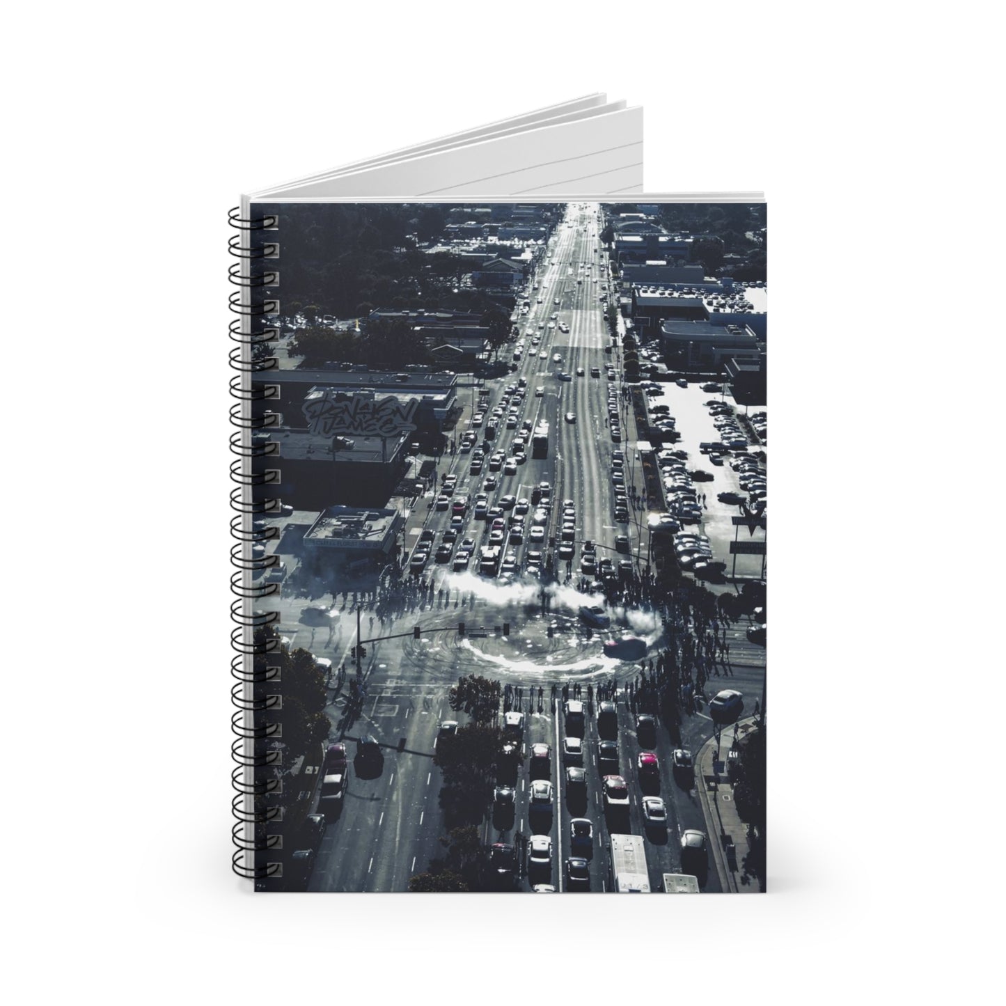 Aerial Street Graphic #606 Spiral Notebook