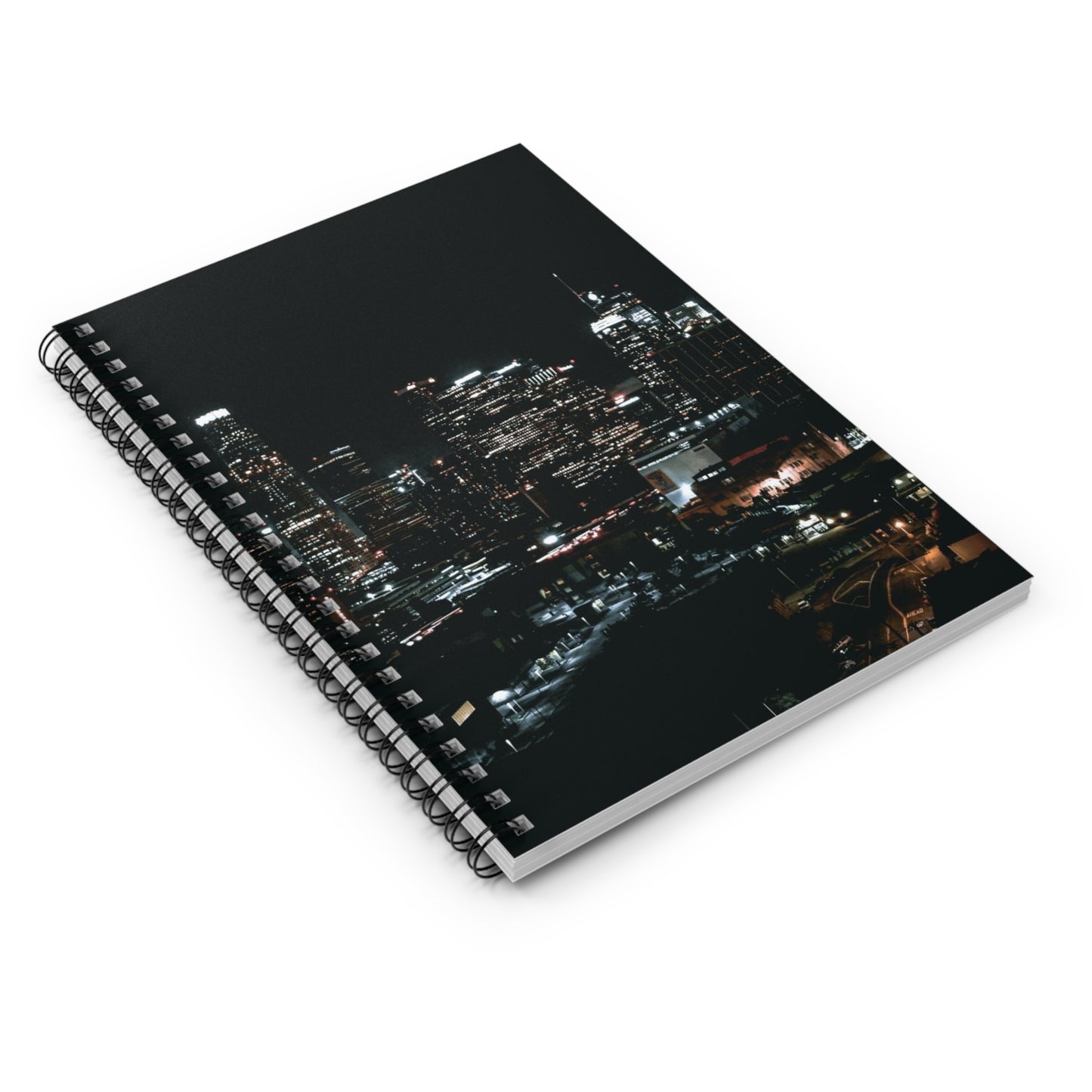 Aerial Landscape - LA Skyline At Night Spiral Notebook