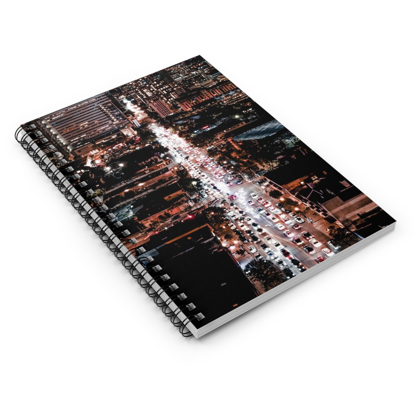 Aerial Landscape - Downtown San Jose Skyline At Night Spiral Notebook