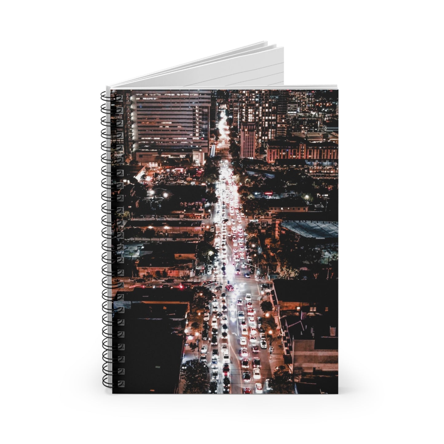 Aerial Landscape - Downtown San Jose Skyline At Night Spiral Notebook