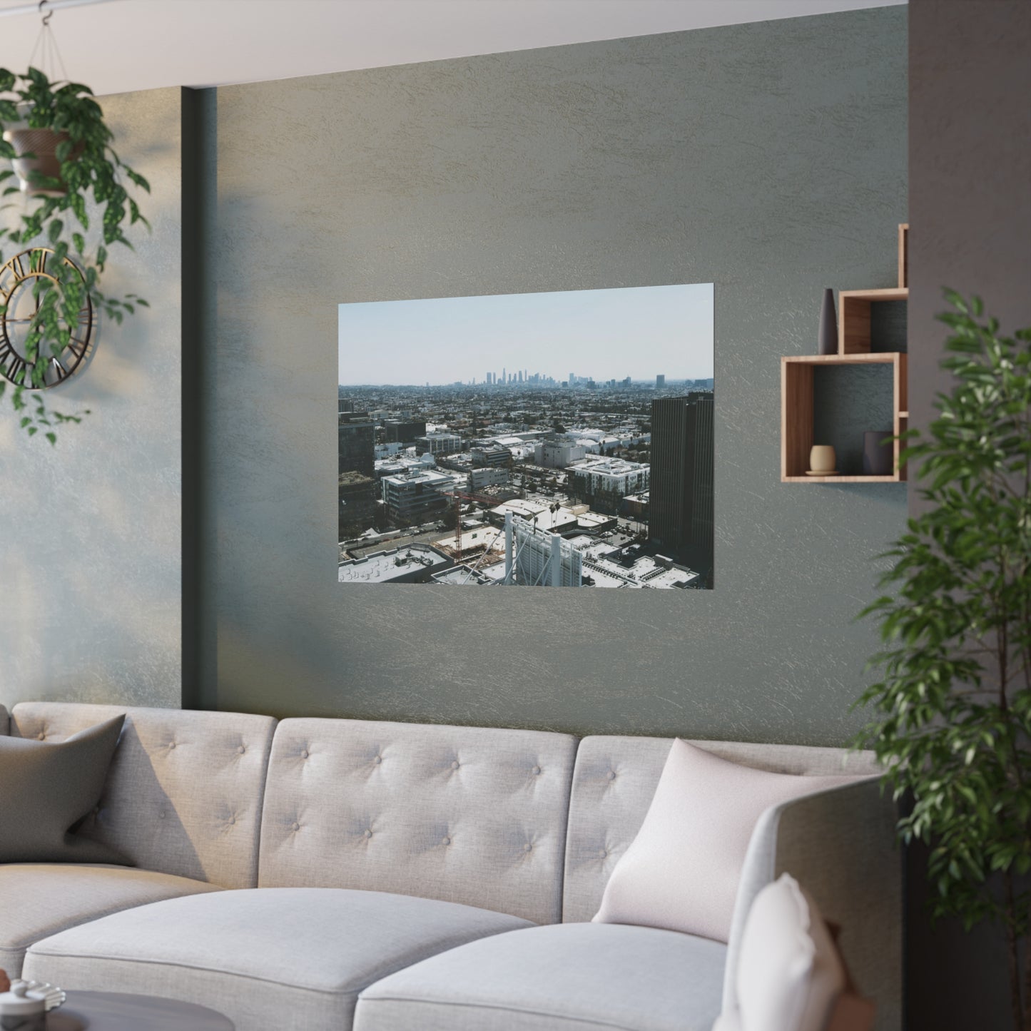 Aerial Landscape - LA Daytime Skyline Poster 36" x 24"